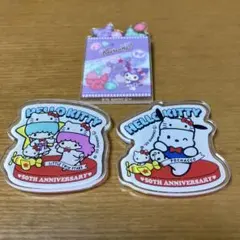 サンリオ　アクリルマグネット　ポチャッコ　キキララ　アクリルブローチ 　クロミ