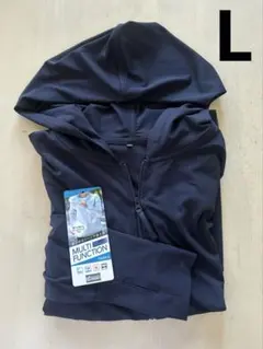 しまむら　クロッシー　ファイバードライ　メッシュパーカー　UVカットパーカー　紺
