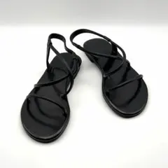 【美品】BEAUTY&YOUTH スマートクロス バックストラップサンダル 黒のサムネイル