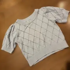 INGNI ライトブルー　半袖ニット