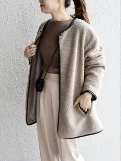 アーバンリサーチ サニーレーベル ボアパイピングコート ボア ロング 