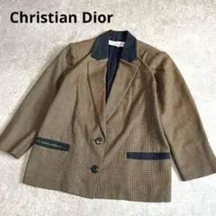 クリスチャンディオールChristian Dior 千鳥格子テーラードジャケット