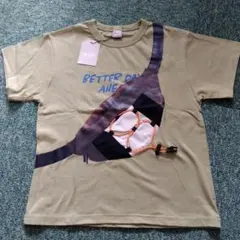 DILASH ボディバッグ風プリント 半袖Tシャツ カーキ 140のサムネイル