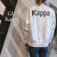 GU Kappaコラボ クルーネックスウェットトレーナー 背面ロゴデザイン