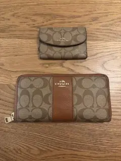 ⭐️お値下げ中⭐️【中古】COACH ブラウンレザー 長財布 キーケース ブラウン