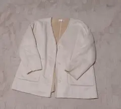 しまむら tal.by yumi アウター 裏起毛ノーカラージャケット M