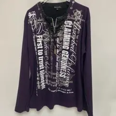 y2k archive ロンT 編みこみ　オピウム　ダークコア