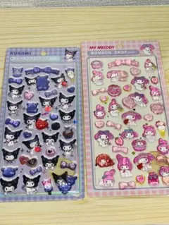 クロ×メロぷっくりシール