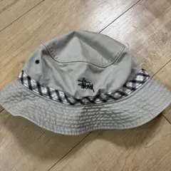 Old Stussy グレー バケットハット チェック柄