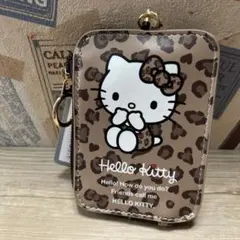 ハローキティ レオパード柄 パスケース