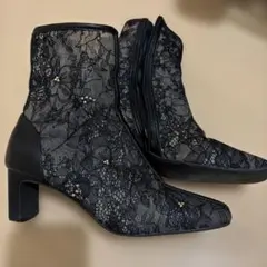 RANDAフラワー刺繍ショートブーツ Sサイズ