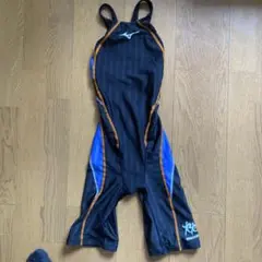 Mizuno キッズ スイムウェア 黒/青/オレンジ　XSサイズ　ルネサンス