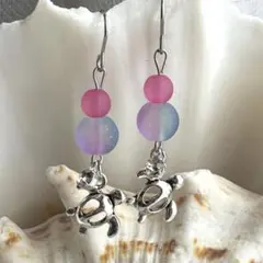 カラフルビーズハンドメイドピアス616