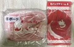 ‼️新品‼️ ハローキティ ポーチ＆バッグチャーム 2点セット
