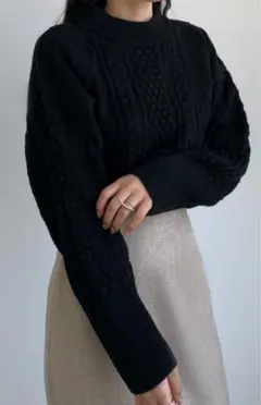 louere フィッシャーマンショートニット