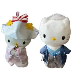 ハローキティ 浴衣 きんちゃく ぬいぐるみ・マスコット 4体セット