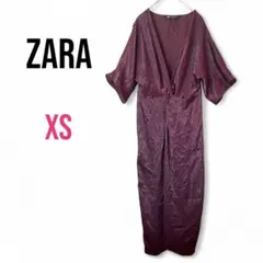 【ザラ】ZARA ワンピース パーティー オシャレ パープル XS ビンテージ