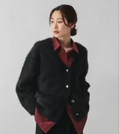 【未使用】シャギーゆるVネックカーディガン