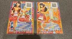 ☆美品☆アイカツカード　サンセットワンピース　紫吹蘭　カード2枚セット