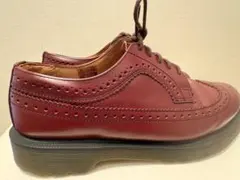 【美品】UK8 Dr.Martens 革靴 ウイングチップ ドレスシューズ
