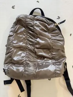 グレー ナイロン ギャザーリュックのサムネイル