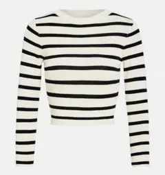 SHEIN ボーダー 長袖Tシャツ 【27938387】