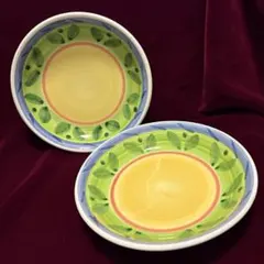 イタリア　カレカ(CALECA)製　パスタ皿　２枚のサムネイル