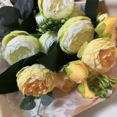 花束 枯れない花 ブーケ オレンジ 白 ギフト お祝い インテリア プレゼント