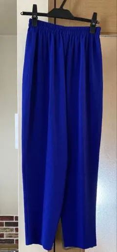 【詩仙堂　BY HITOSHI】褲子　藍色　素面　鬆緊腰