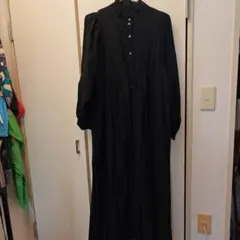 MEDE 19F ブラック ロングワンピース L