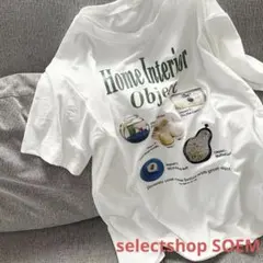 【新品】Tシャツ　レディース　プリントTシャツ　フォトTシャツ　韓国　韓国コーデ