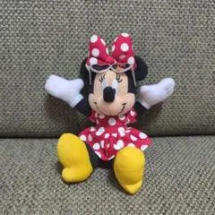 ミニーマウス　ぬいぐるみキーホルダー　ストラップ　キーチェーン　サングラス