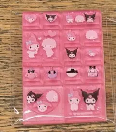 トレーディングミニタイルシール　サンリオ　マイメロ&クロミ