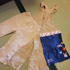 MIKI HOUSE オーバーオール＆パンツセット