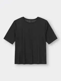 GU ジーユー　シアーT 半袖Tシャツ 黒　ブラック　L ユニクロ