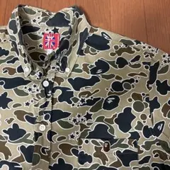 A BATHING APE BAPE エイプ　迷彩柄 カモ柄　半袖シャツ Mのサムネイル
