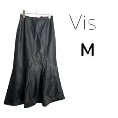 Vis レザー フレアスカート Mサイズ