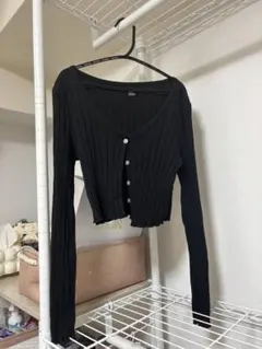 SHEIN 黒 薄め長袖カーディガン