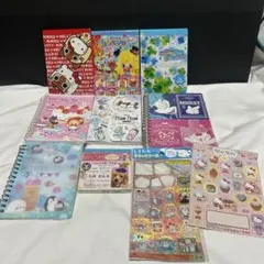 平成レトロ　メモ帳ノート　ハローキティ　ツムツム シール帳10点まとめ売りセット