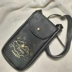 未使用　スヌーピー　ピーナッツ スマホショルダーバッグ 合皮レザー