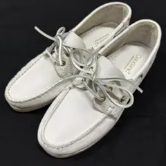 新品 CIAOPANIC ポルトガル製 デッキシューズ レザーシューズ ホワイトのサムネイル