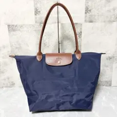 最終 Longchamp プリアージュ Lサイズ トートバッグ ネイビー A4可のサムネイル