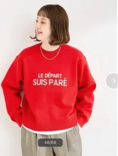 B.CSTOCK フレンチロゴプルオーバー　赤　レッド　長袖セーター