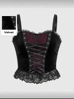 SHEIN ブラックベルベットキャミソール