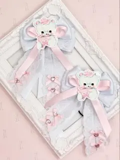 151 ハンドメイドリボン　ヘアゴム　キッズ