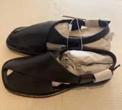 COS レザースリングバックサンダル ブラックのサムネイル