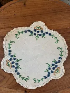 フランス アンティーク 手編み ドイリー ハンドメイド リネン 刺繍ガーランド大