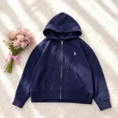 ポロ ラルフローレン フルジップ フーディ（ネイビー / Sサイズ）現行タグ