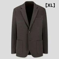 美品★UNIQLO【ユニクロ】コンフォートジャケット 千鳥格子 メンズ XL