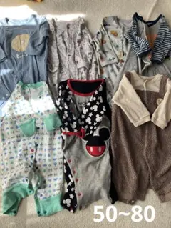 ベビー服 男の子 まとめ売り 50~80 カバーオール ミッキー 2way